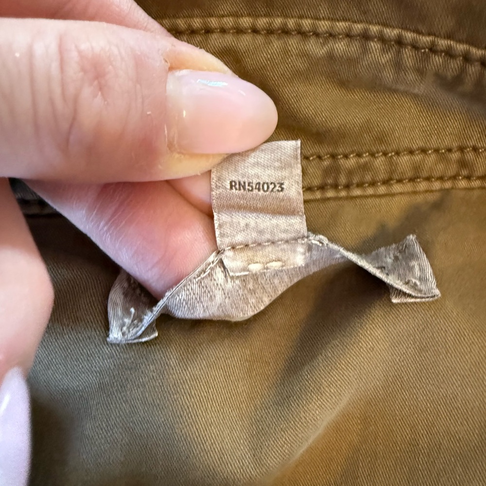 COTTON TWILL UTILITY TUNIC Beige Tan Banana Republic Button down jacket M - Picture 8 of 15